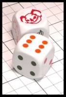 Dice : Dice - 6D - Impact Miniatures Dice White with matching 6D - JA Collection Feb 2024